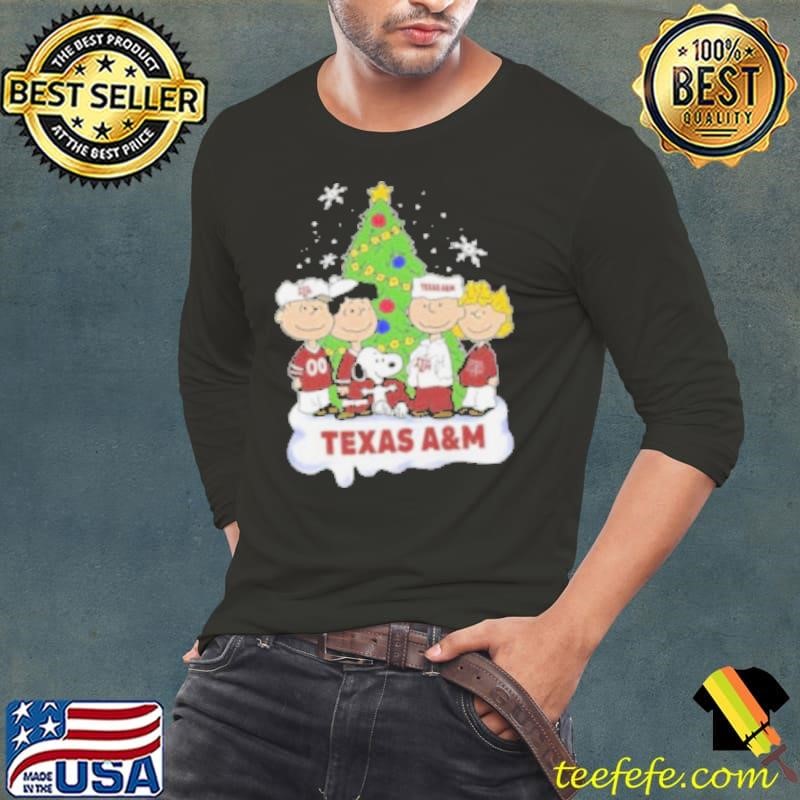 Peanuts Character X Texas A&M Merry Christmas 2024 Shirt