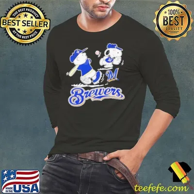 Peanuts Charlie Brown And Snoopy Playing Baseball Milwaukee Brewers shirt