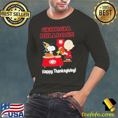 Peanuts Georgia Bulldogs Happy Thanksgiving shirt