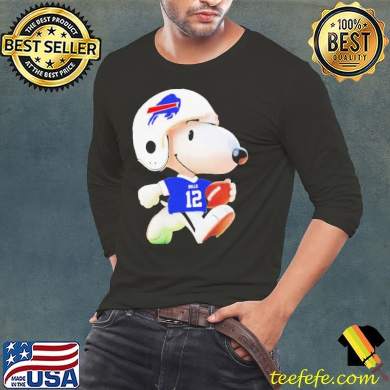 Peanuts Snoopy Josh Allen Buffalo Bills Long Sleeve Tee
