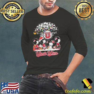 Peanuts Utah Utes It’s The Most Wonderful Time Of The Year Winter Shirt