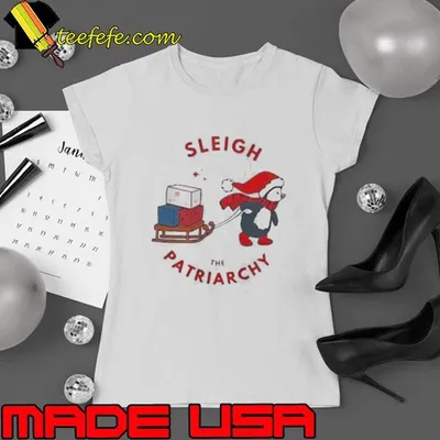 Penguin sleigh the patriarchy Christmas shirt