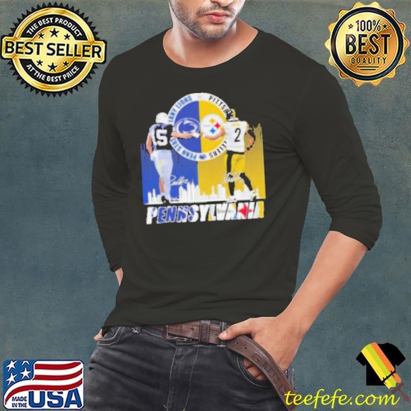 Pennsylvania Drew Allar Penn State Nittany Lions X Justin Fields Pittsburgh Steelers Shirt