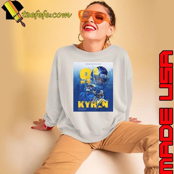Poster Kyren Williams Los Angeles Rams NFL 2024 Touchdown In 9 Straight Games Sweatshirt
