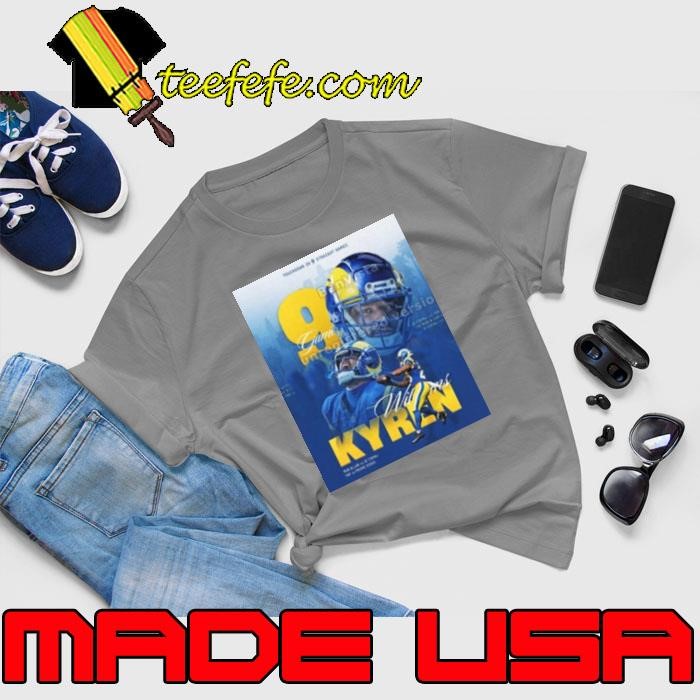 Poster Kyren Williams Los Angeles Rams NFL 2024 Touchdown In 9 Straight Games Unisex