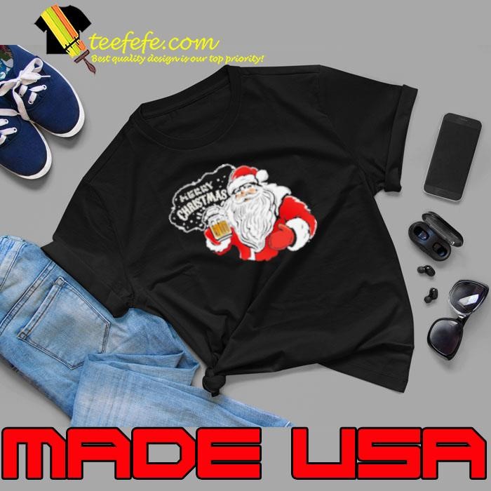 Premium Merry Christmas Santa with Beer Unisex