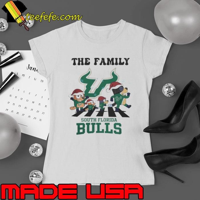 Premium South Florida Bulls X Family Bluey Merry Christmas 2024 Ladies tee