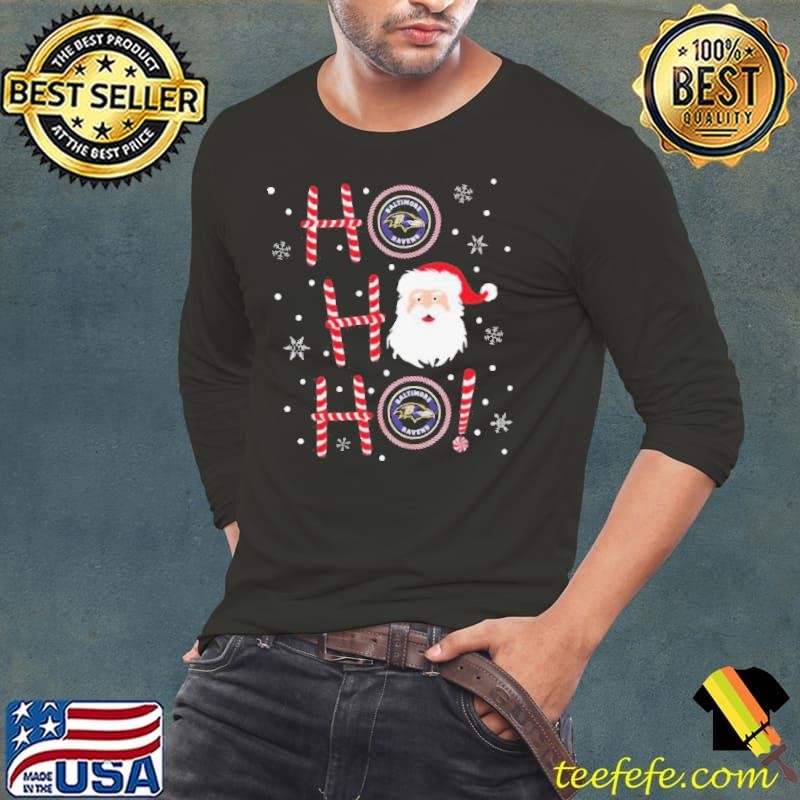 Santa Claus Ho Ho Ho Baltimore Ravens Christmas shirt