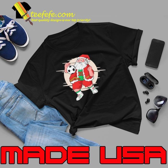 Santa Claus Playing Soccer Funny Christmas Football Control Soccer Santa Claus Unisex