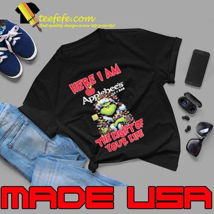 Santa Grinch Here I Am Applebee’s The Light Of Your Life Christmas Light Unisex