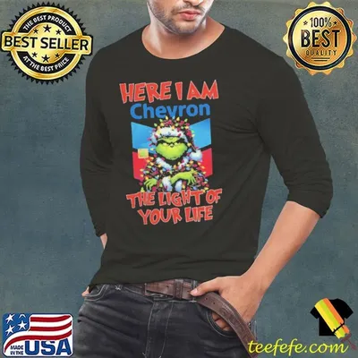 Santa Grinch Here I Am Chevron The Light Of Your Life Christmas Light Shirt