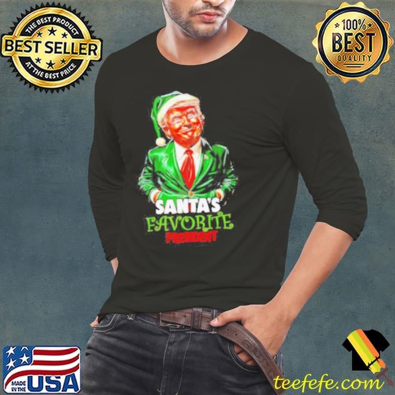 Santa Trump Santa’s Favorite President Long Sleeve Tee