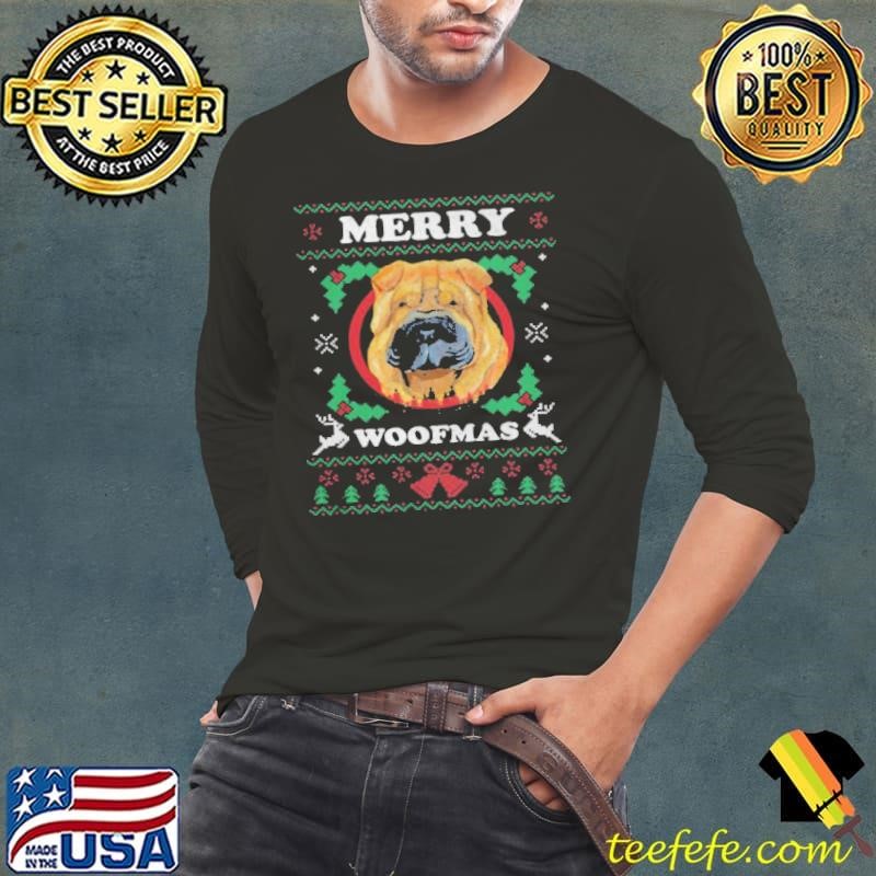 Shar Pei Dog Merry Woofmas Ugly Christmas shirt