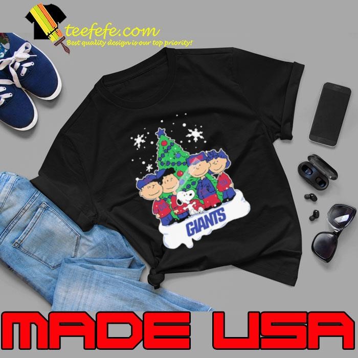 Snoopy Christmas Tree New York Giants Graphic Unisex