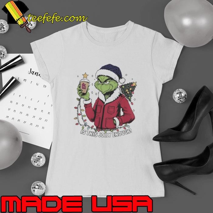 St Louis Cardinals x Santa Grinch Is This Jolly Enough Merry Christmas Ladies tee