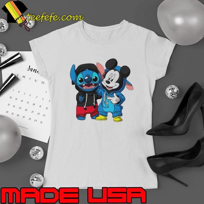 Stitch And Mickey Mouse Friendship Ladies tee