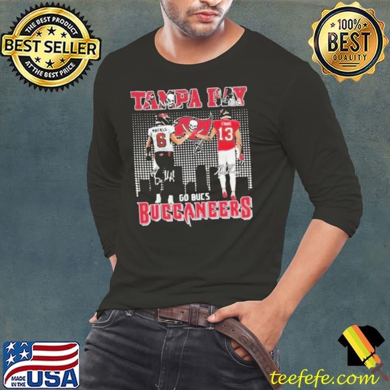 Tampa Bay Buccaneers Baker Mayfield x Mike Evans Signature Go Bucs Signatures Long Sleeve Tee