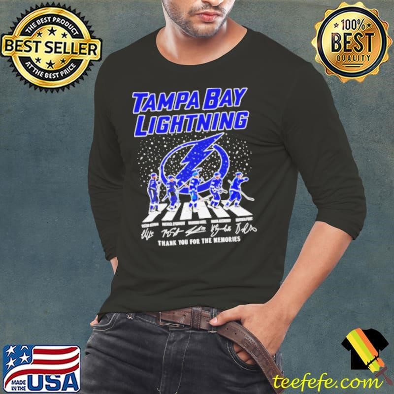 Tampa Bay Lightning players walk in snow thank you for the memories Christmas shirt