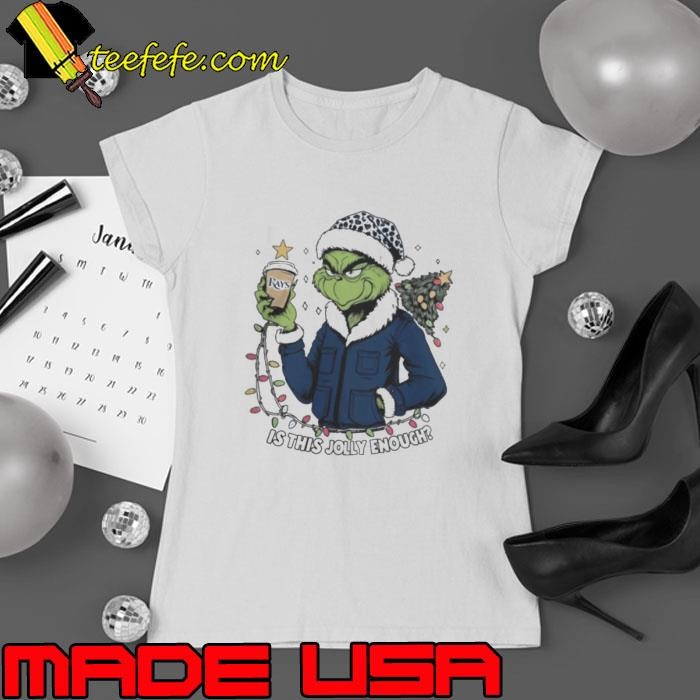 Tampa Bay Rays x Santa Grinch Is This Jolly Enough Merry Christmas Ladies tee