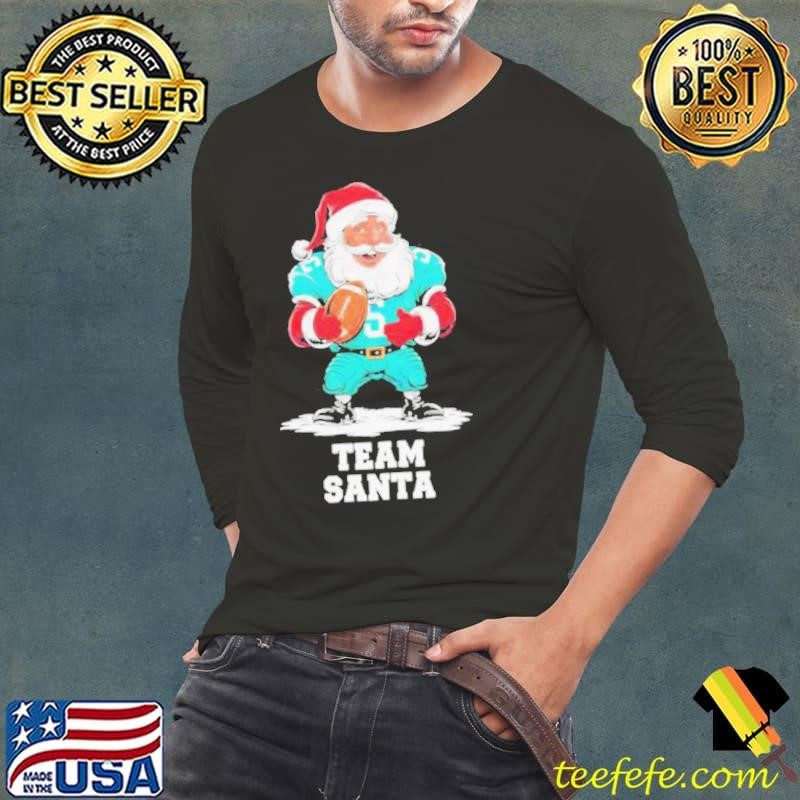 Team Santa football Merry Christmas Long Sleeve Tee