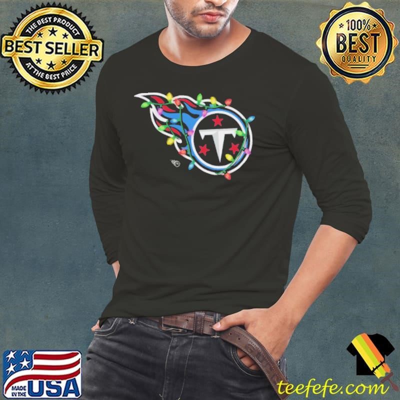 Tennessee Titans Primary Logo Holiday Lights Shirt
