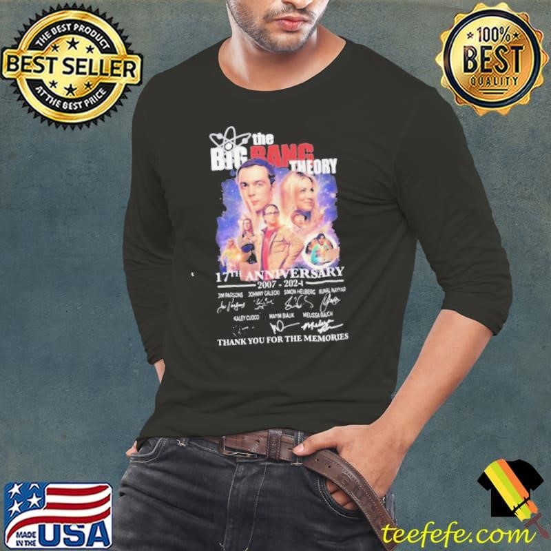 The Big Bang Theory 17th Anniversary 2007 2024 Thank You For The Memories Signature Long Sleeve Tee