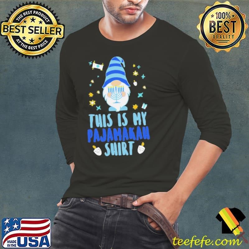 This Is My Pajamakah Xmas Gnome Dreidel Apparel Long Sleeve Tee