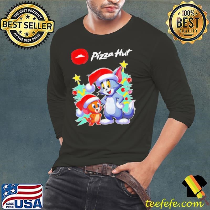 Tom and Jerry Santa hat Pizza Hut Merry Christmas Long Sleeve Tee