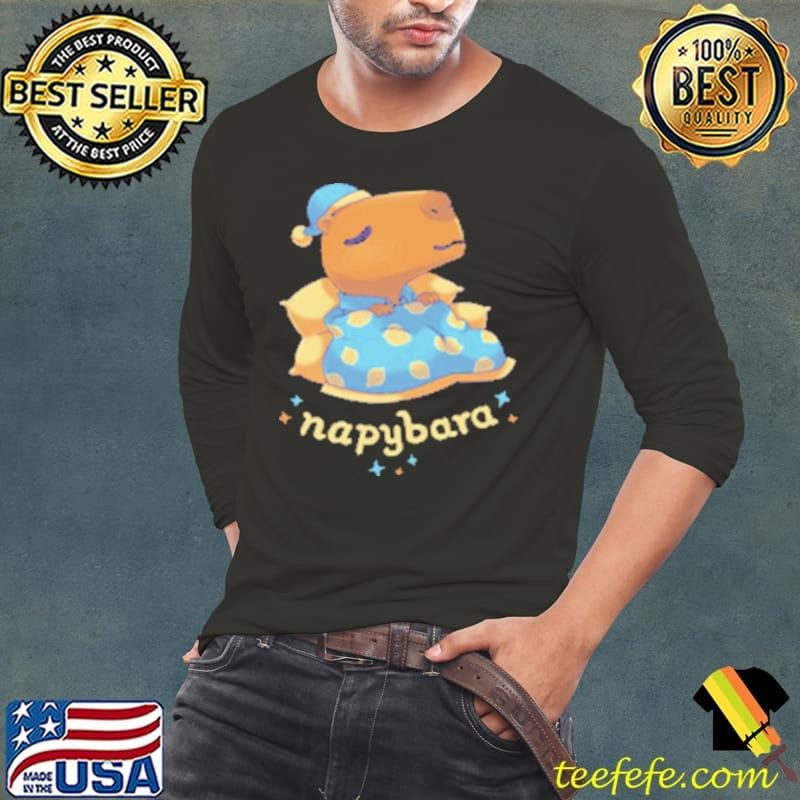 Top Napybara cute capybara nap Long Sleeve Tee