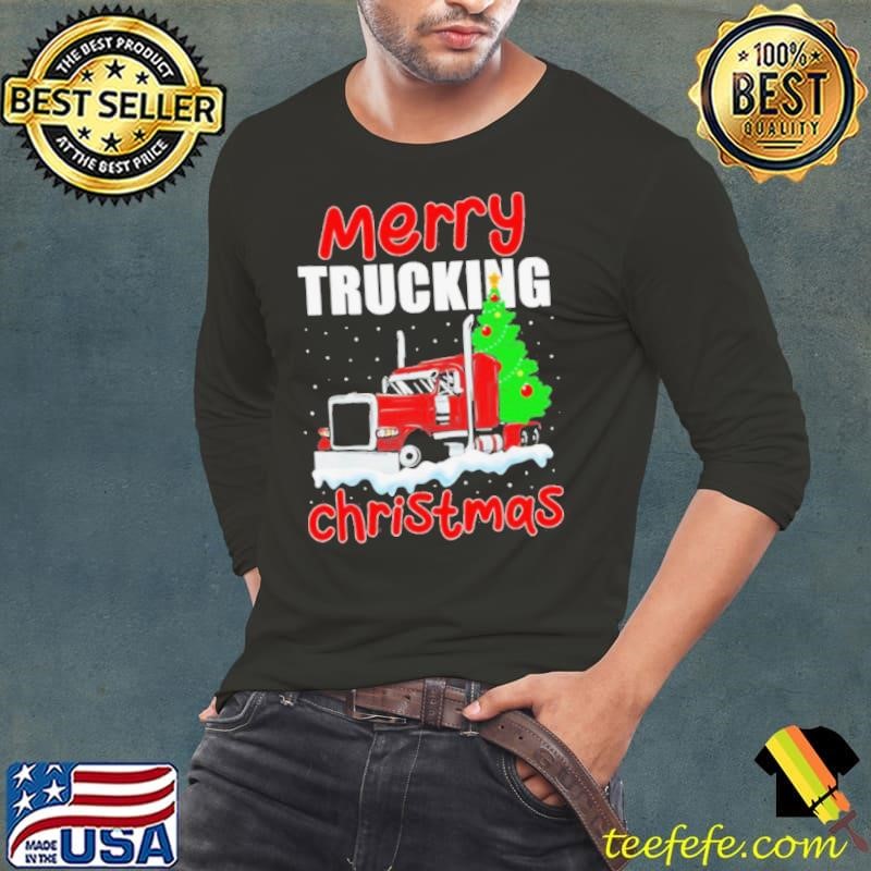 Trucker Merry trucking Christmas Long Sleeve Tee