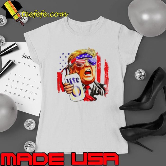 Trump Coors Light beer American flag Ladies tee