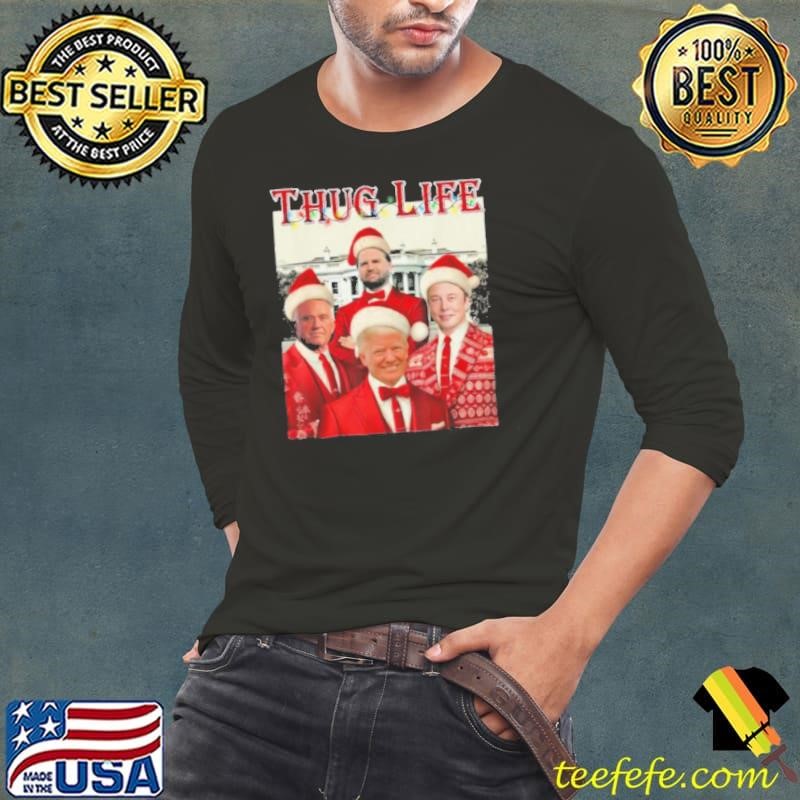 Trump Squad Thug Life Vance Kennedy Elon Santa Christmas Shirts