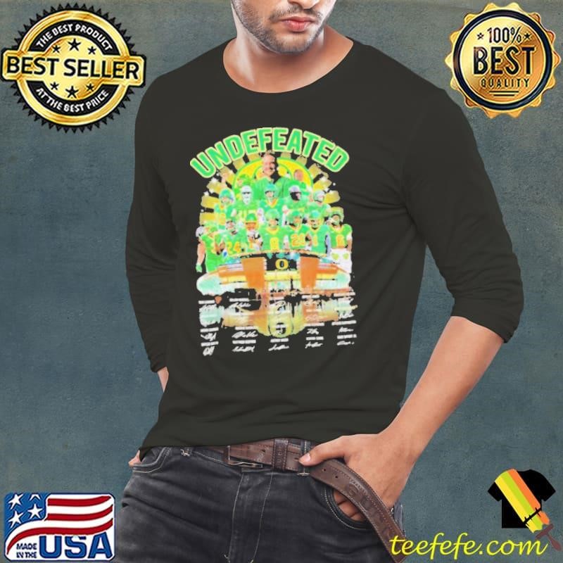 Undefeated Oregon Ducks Players Signatures Long Sleeve Tee