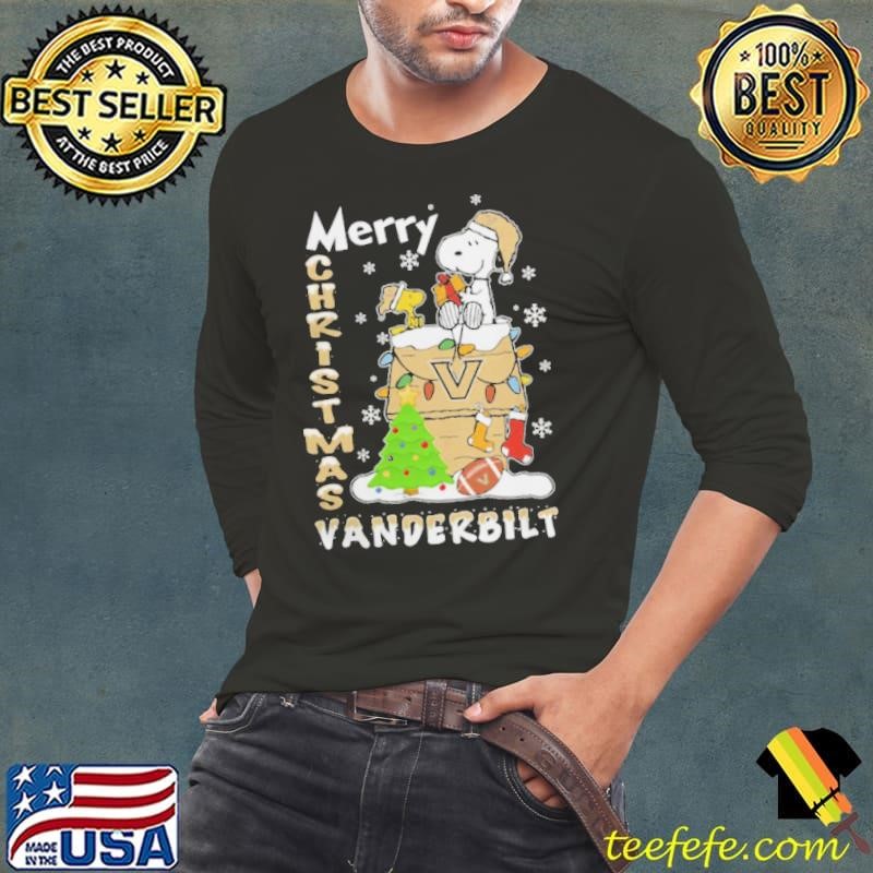 Vanderbilt Commodores Snoopy And Woodstock Merry Christmas Shirt