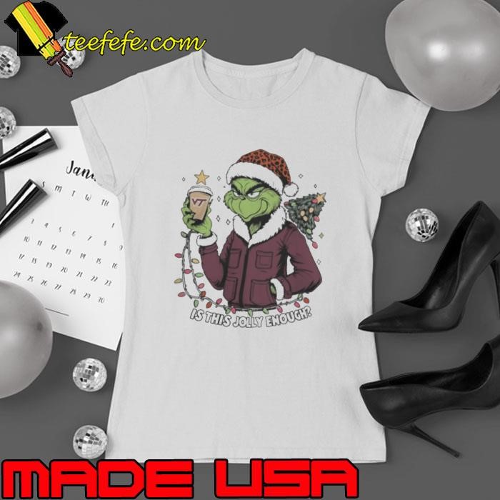 Virginia Tech Hokies x Santa Grinch Is This Jolly Enough Merry Christmas Ladies tee