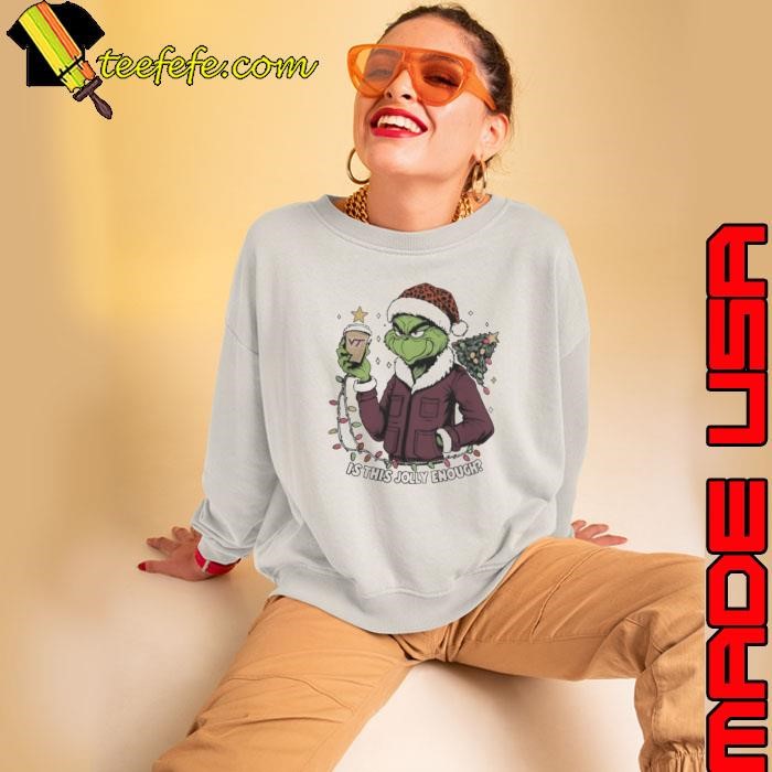 Virginia Tech Hokies x Santa Grinch Is This Jolly Enough Merry Christmas Sweatshirt