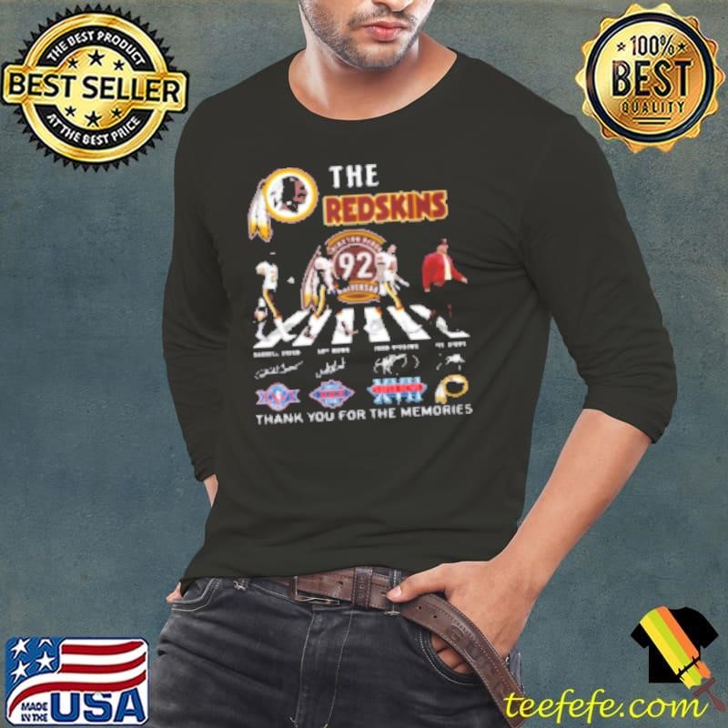 Washington Commanders The Redskins Legends Thank You For Memories Signatures 2024 Long Sleeve Tee