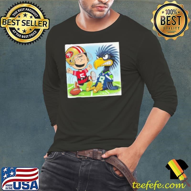 Week 11 Doodle Charlie Brown San Francisco 49ers vs Seattle Seahawks NFL Poster Long Sleeve Tee