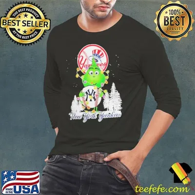 Yankees Shop The Grinch Hug New York Yankees Logo Christmas Shirt