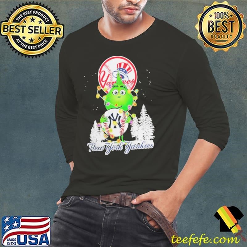 Yankees Shop The Grinch Hug New York Yankees Logo Christmas Shirt