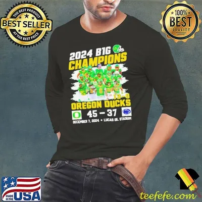 2024 B1G Champions 13 0 Oregon Ducks players shirt