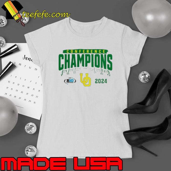 2024 Big Ten Football Conference Champions Oregon Ducks Endzone Rush Ladies tee