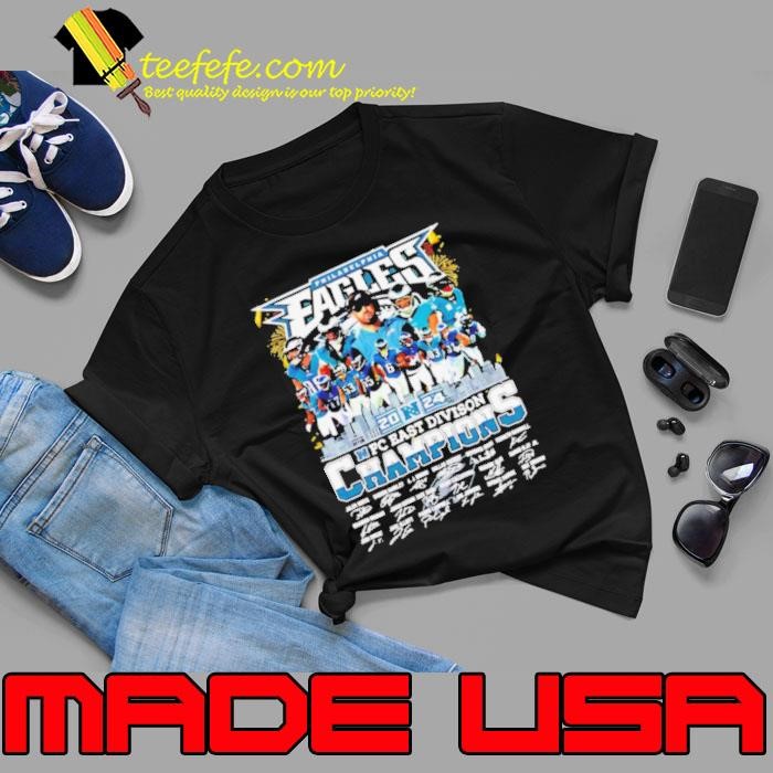 2024 Philadelphia Eagles NFC East Division Champions all team signature Unisex
