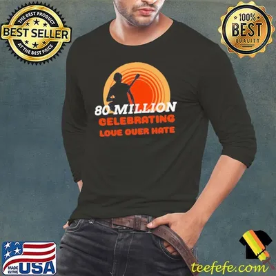 80 Million Celebrating Love Over Hate Guitar Biden Victory shirt