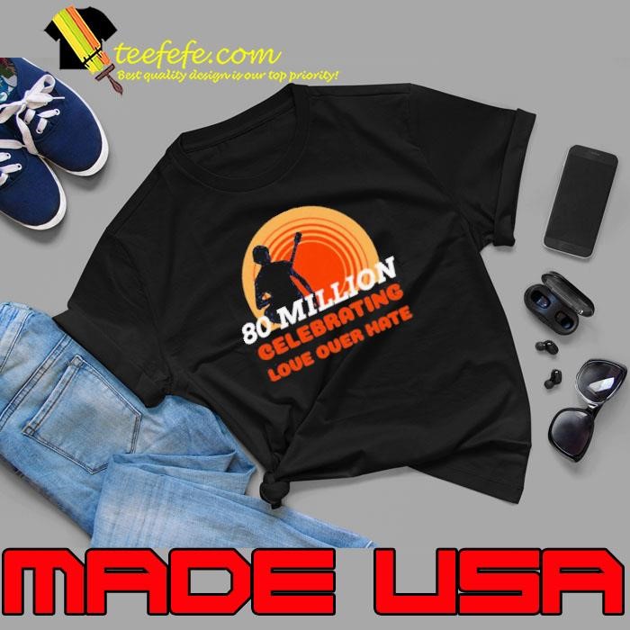 80 Million Celebrating Love Over Hate Guitar Biden Victory Unisex