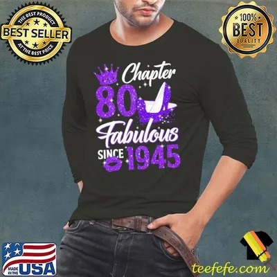 80th Birthday Made in 1945 80 Years Old Women High Heel T-Shirt