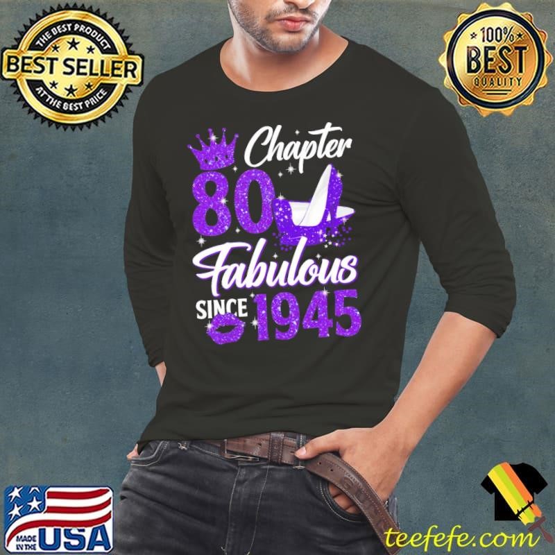 80th Birthday Made in 1945 80 Years Old Women High Heel T-Shirt
