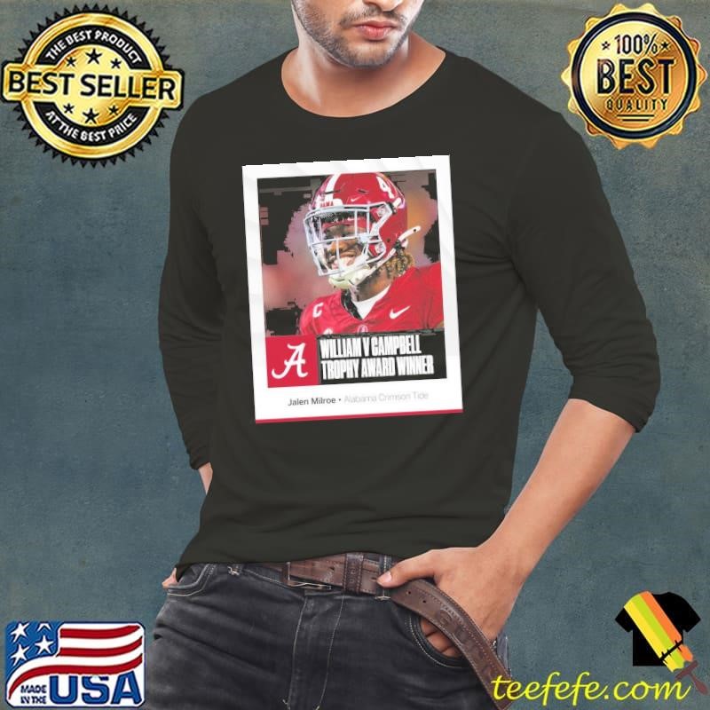 Alabama Crimson Tide Jalen Milroe 2024 SEC William V Campbell Trophy Award Winner Poster shirt
