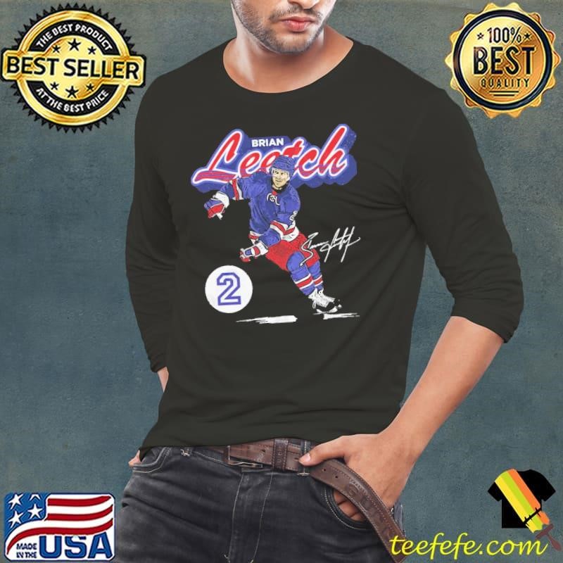 American former professional ice hockey defenseman brian leetch retro Long Sleeve Tee
