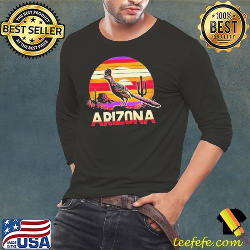 Arizona T State Of Arizona Cactus Arizona Roadrunner Vintage Long Sleeve Tee